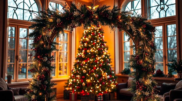 Créez une ambiance magique avec notre arche de Noël décorée